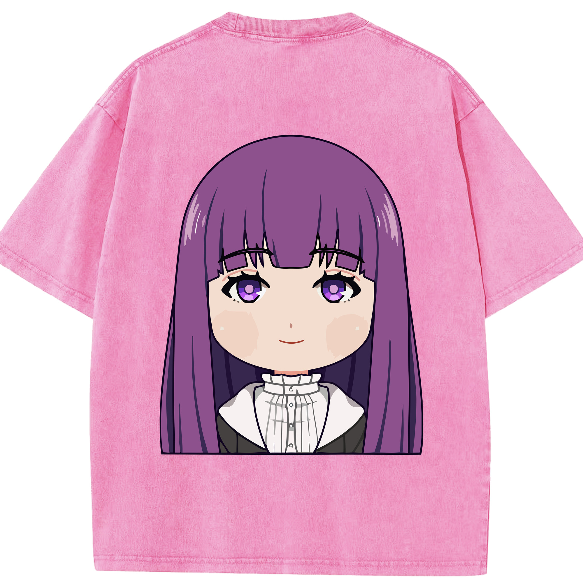 （画像用） 葬送のフリーレン Frieren 綿100% ヴィンテージ風 半袖Tシャツ（背面プリント）